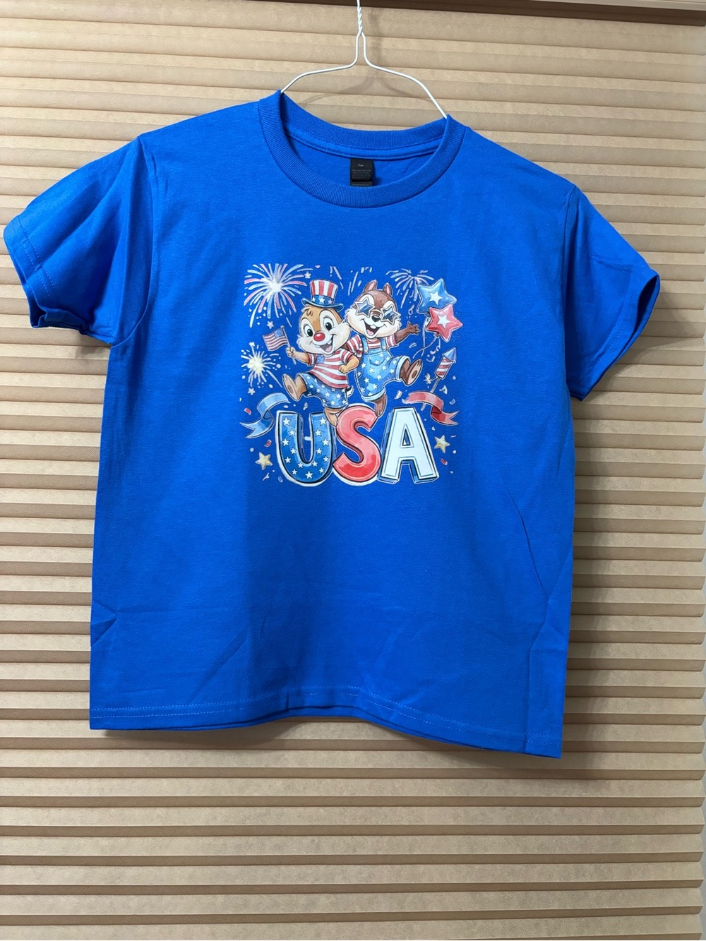 NEW Size Small Blue USA Graphic Kids T-Shirt